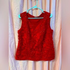 Cato Dark Red Floral Blouse